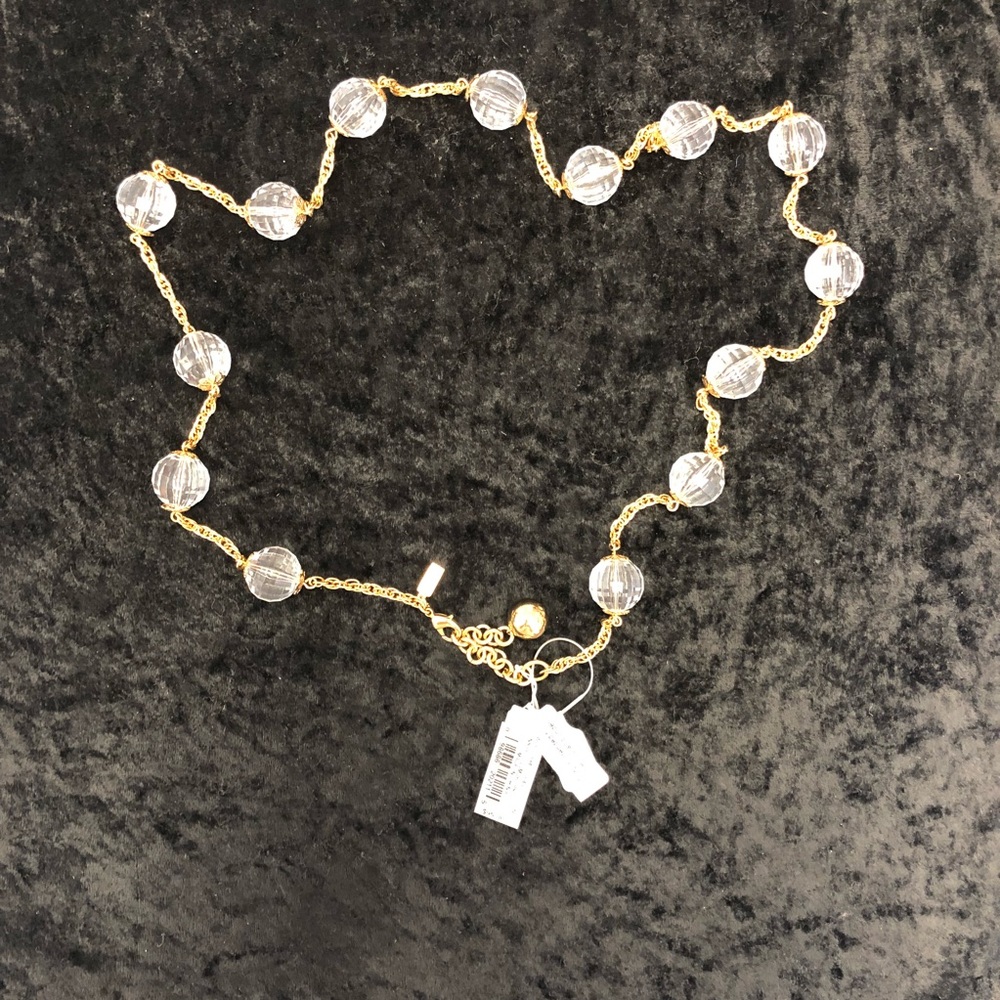 NWT Kate Spade cleat ball Goldtone Chain necklace